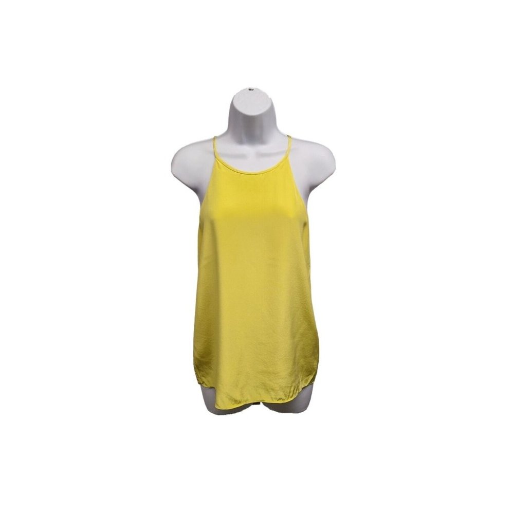 Tibi New York Silk Top Womens Size 4 Yellow Sleeveless Casual Summer